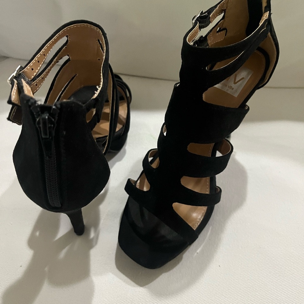 Dolce vita black suede heels size 8.5
